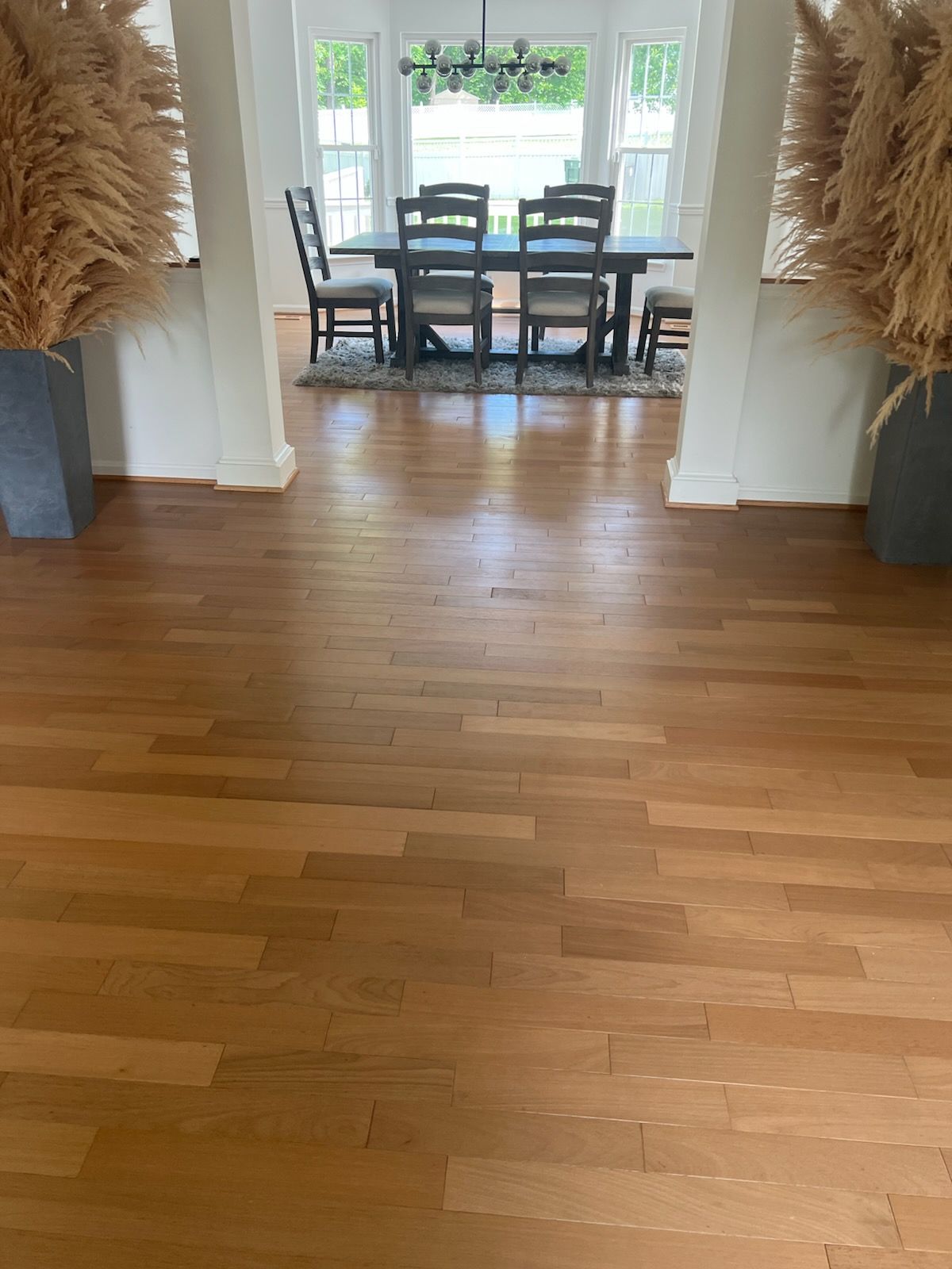 Solid hardwood floor installation