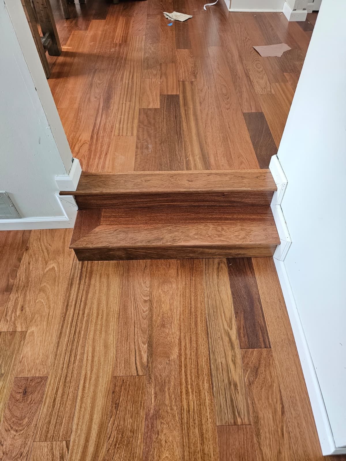 Solid hardwood steps & treads
