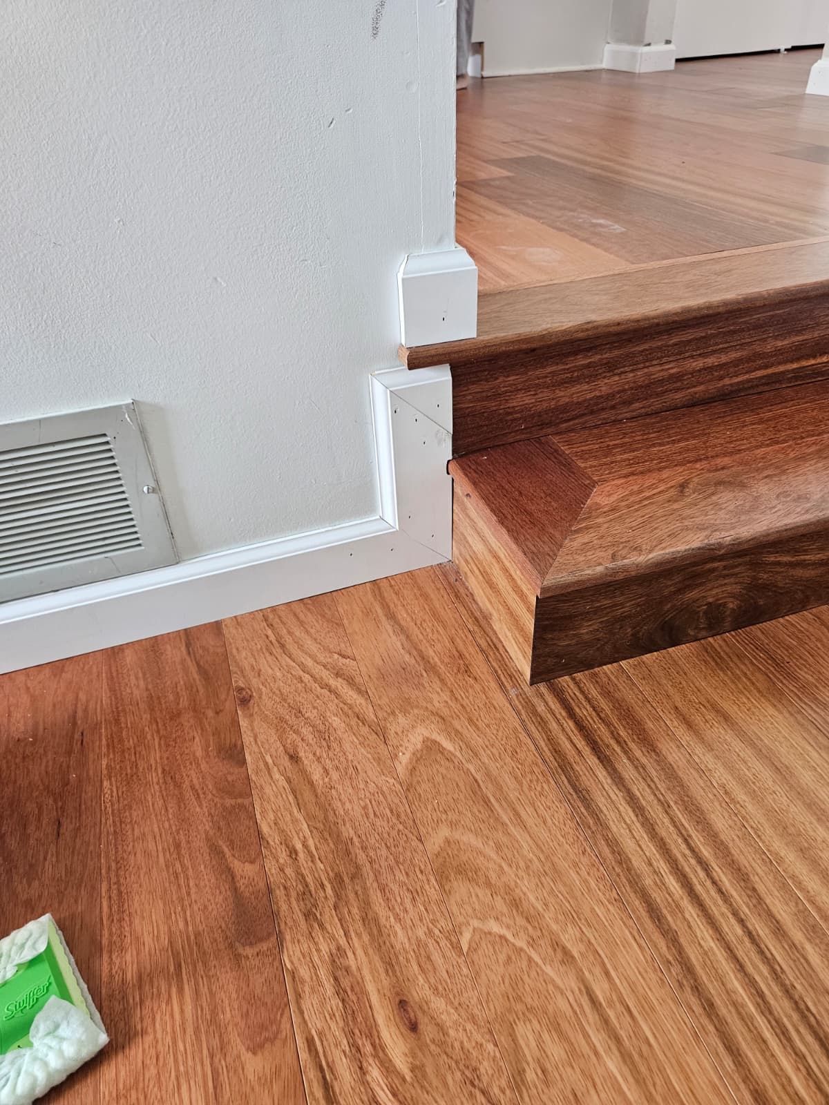 Solid hardwood steps & treads