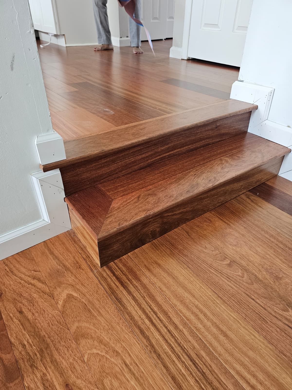 Solid hardwood steps & treads